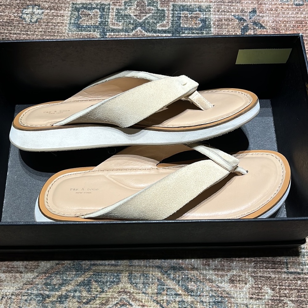 Rag‎ & Bone 'Parker' Suede Leather Thong Sandals - Picture 9 of 9